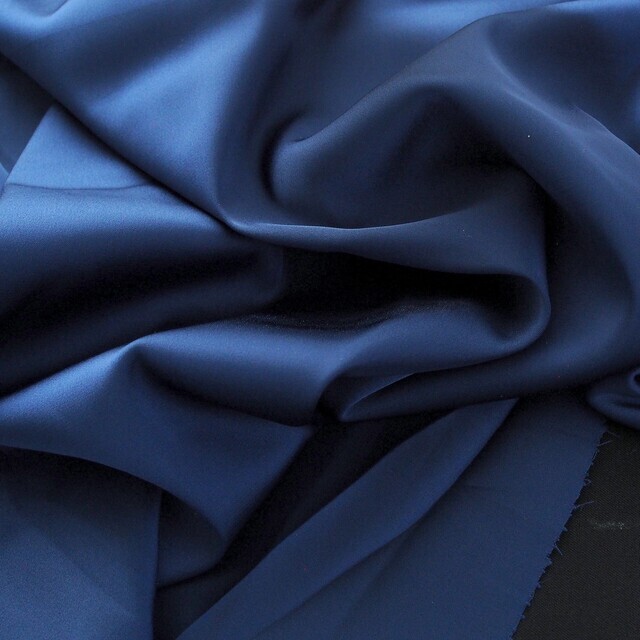 Stretch Imitat Seiden Satin in tollem Navy | Ansicht: Stretch Imitat Seiden Satin in tollem Navy